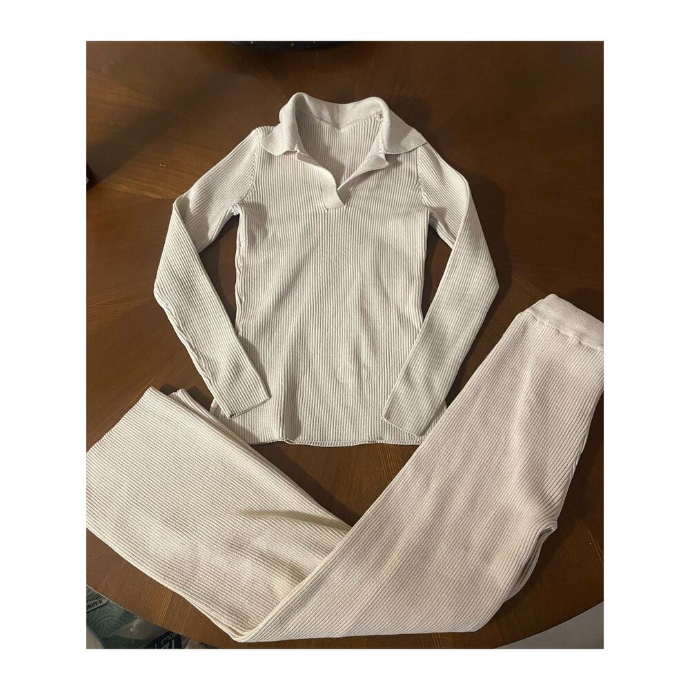 Beige Off White matching set Size Small